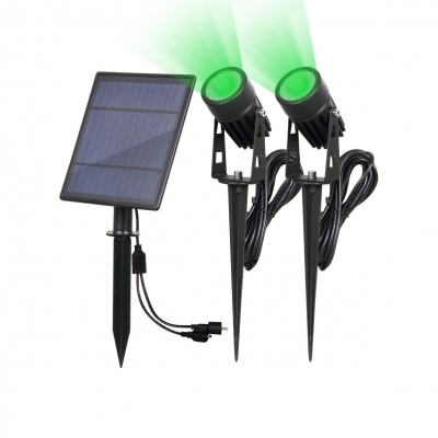 Solar Pathway Lights Outdoor 6W 2LED Dusk to Dawn Auto On/Off Waterproof Spotlight for Garden