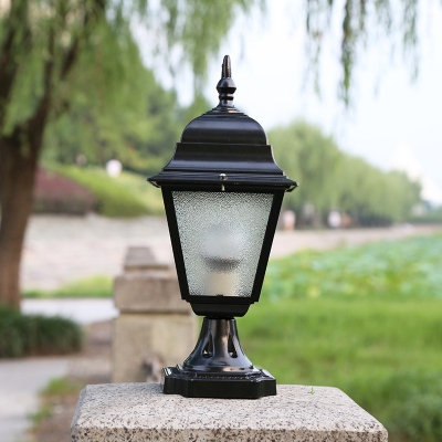 Waterproof Aluminum LED Post Light Fixture 1/2 Pack Black Post Lamp for Garden Pathway