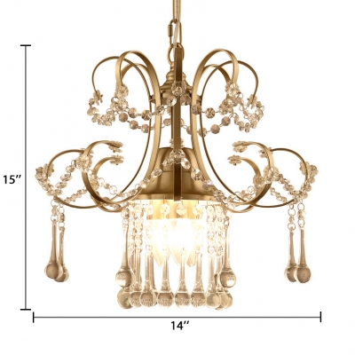 Clear Crystal Light Fixtures with 19.5
