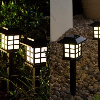 4 Pcs Solar Lights 0.02W LED Outdoor Pathway Waterproof Landscape Light with Dusk to Dawn Sensor