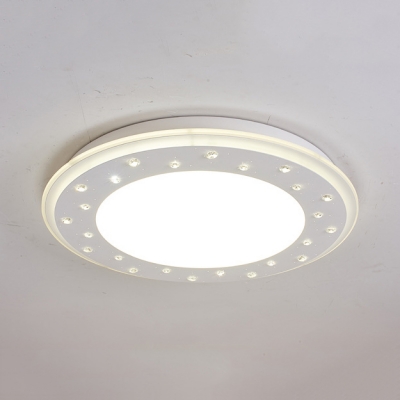 Contemporary LED Ceiling Fixture Acrylic Flush Mount Light in Warm/White for Bedroom