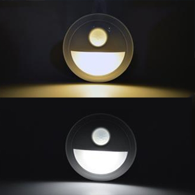 Round Shape Landscape Light Waterproof Outdoor Pack of 1/4 Motion Activated Step Light in Warm/White