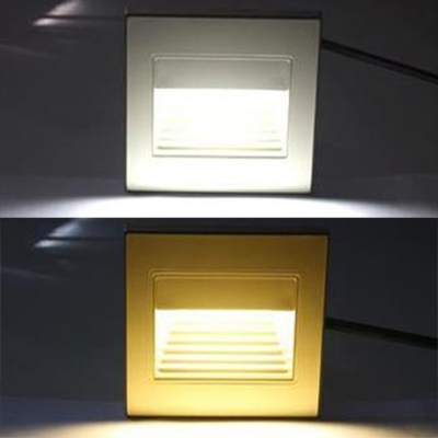 Wireless Square Deck Light Pack of 1/4 Waterproof Radar Sensor Step Lights in Warm/White for Driveway