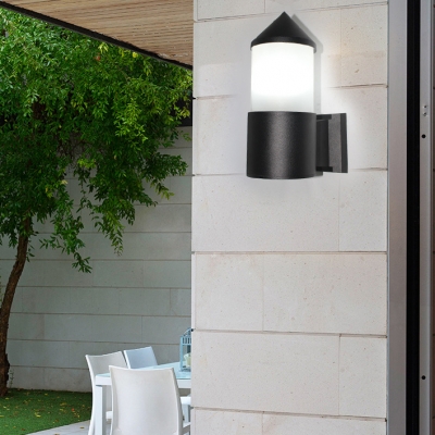 Black/Gray Security Lighting 1 LED Wireless Clear/Frosted Glass Wall Lighting for Driveway Yard