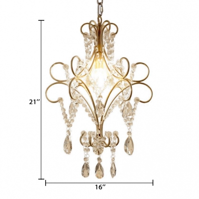Chrome Hanging Chandelier with 19.5