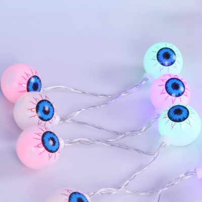 Pack of 1 Eyeball Hanging Lights 10/20/30 LED 8/16/21ft Solar Fairy String Lights in Warm/White/Multi Color