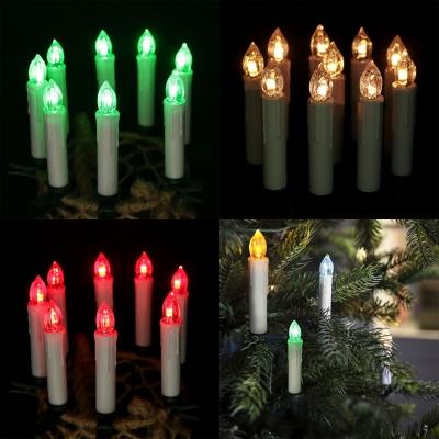 Pack of 10 Fake Candles with Remote Control Outdoor Indoor Flameless LED Light Candles