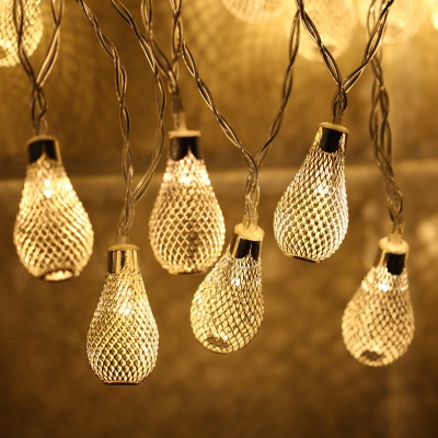 4ft Bulb String Lights 2-Pack 10 Lights Water-Resistant LED Fairy String Lights for Garden Balcony