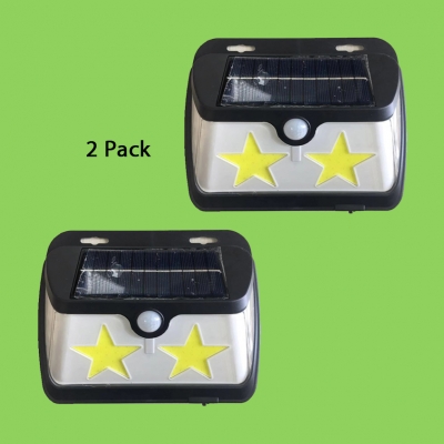 1/2/4 Pack Solar Security Light with Star Design Motion Sensor Wall Lights for Front Door