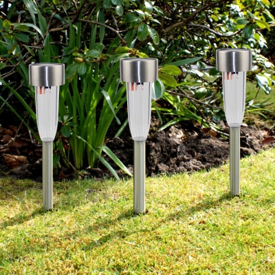 Solar Powered Path Lights 4 Pcs 0.2W LED Waterproof Landscape Lighting with Auto On/Off Dusk to Dawn for Lawn