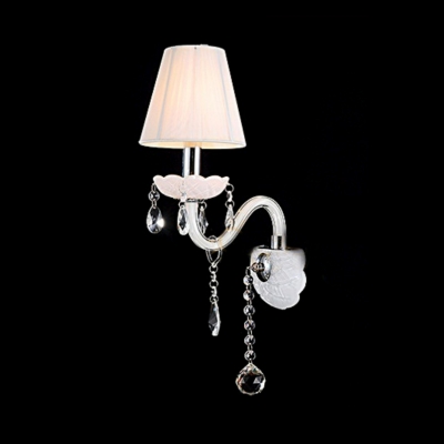 House Wall Mount Light Fixture with Clear Crystal Vintage Style Black Sconce Lighting