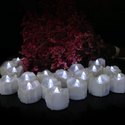 LED Tea Lights Candles Pack of 12 Fake Candles in White/Warm/Yellow for Wedding Bedroom