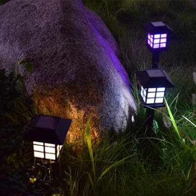 4 Pcs Solar Lights 0.02W LED Outdoor Pathway Waterproof Landscape Light with Dusk to Dawn Sensor