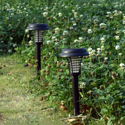 Solar Powered LED Garden In-Ground Lights 4 Pcs 0.14W LED Waterproof Mosquito Killer Lamp with Auto On/Off Dusk to Dawn