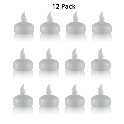 Pack of 12 Tealights Candles Bathroom Outdoor Waterproof LED Fake Candles in White/Warm/Neutral