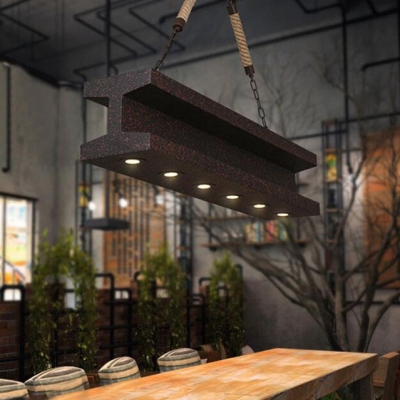 Rectangle Kitchen Island Pendants Metal Height Adjustable Industrial Island Ceiling Light with 39