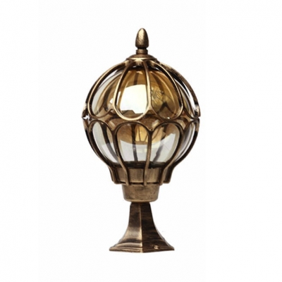 Vintage 1 Pack LED Post Lamp 1 Pack Black/Bronze Post Lantern for Balcony Courtyard