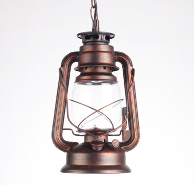 Metal Kerosene Pendant Lamp Single Light Industrial Pendant Lamp in Black/Copper/Bronze