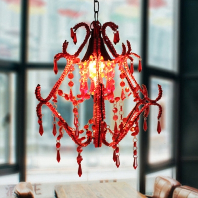 Clear Crystal Light Fixture 1 Light Modern Chandelier with 18