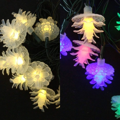 Decorative 16ft Fairy String Lights 2-Pack 20 Lights Waterproof LED Solar String Lamp for Garden