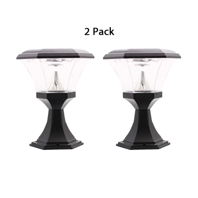 Pack of 1/2 LED Post Lamp Sun Powered Water-Resistant Post Lighting for Balcony Deck