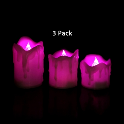 Unscented Electric Flameless Candles Pack of 3 Waterproof LED Flameless Candles for Bedroom