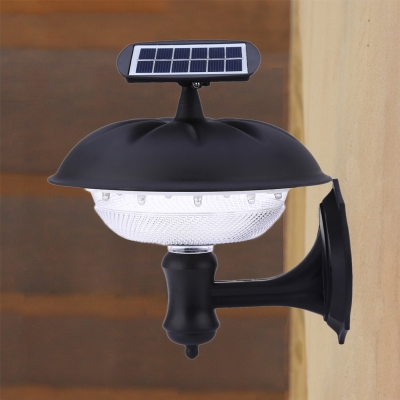 Wireless Dome Solar Light Outdoor 20 LED Remote Control Step Light in Warm/White