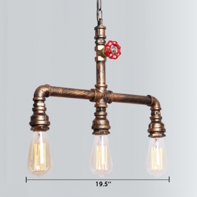 Adjustable Brass Pipe Island Lighting with 39