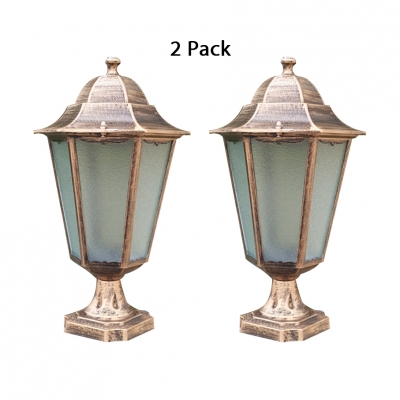 Water-Resistant LED Post Cap Light Outdoor 1/2 Pack Post Lighting in Black/Bronze/Brown