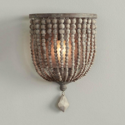 Crystal Wall Mounted Lighting Single Light Antique Style Sconce Light, L:8in W:4.5in H:10in