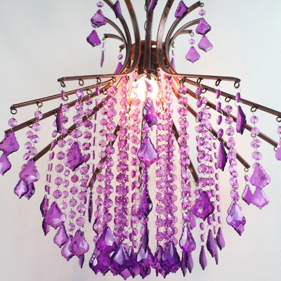 Purple Chandelier with 18