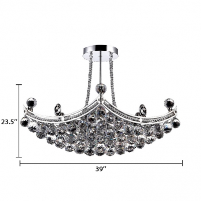 Silver Chandelier with 16