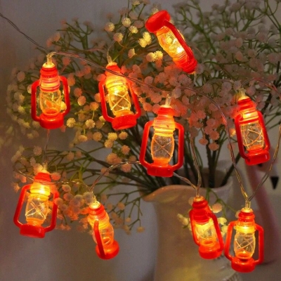 Black/Red Hanging Lights 10ft 20 LED Fairy String Lights with Battery for Garden Backyard