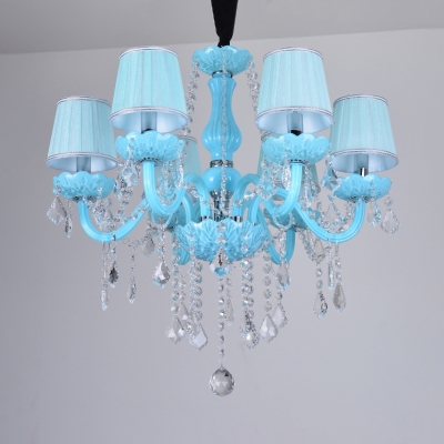 Clear Crystal Candle Chandelier with 12