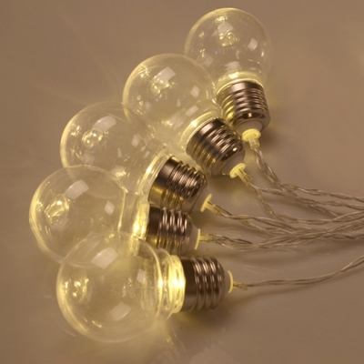 2-Pack 10 Lights Fairy String Lights 8ft Waterproof LED Bulb String Lights in Warm White/White