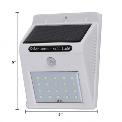 Solar Motion Sensor Deck Lights Step 12 LED Dusk to Dawn Sensor Wall Lights in White