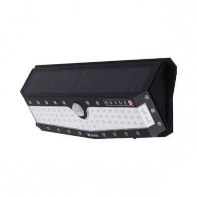 57/79 LED Solar Light Radar Sensor and Remote Control Security Light in Black/White for Front Door