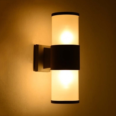 Easy-to-Install Cylindrical Wall Sconce 10 W 1/2 LED Waterproof Security Night Light for Driveway