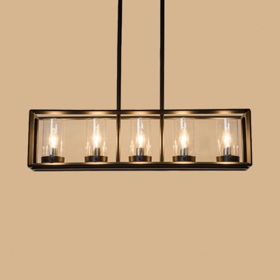 Metal Rectangle Hanging Island Lights with 33.5