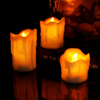Remote Control Flameless Candles 3 Pack Flickering Candle Light in White/Warm/Neutral