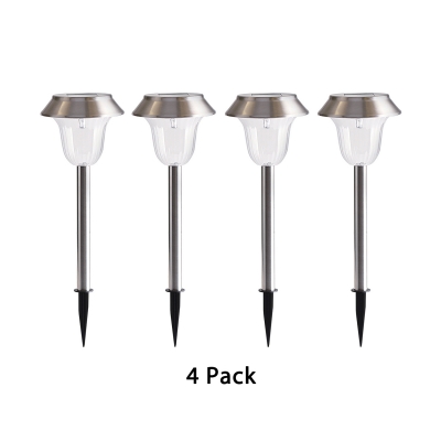 

Solar Powered Path Lights Pack of 4 LED 0.2W Waterproof In-Ground Landscape Lighting with Auto On/Off Dusk to Dawn for Lawn, HL512317