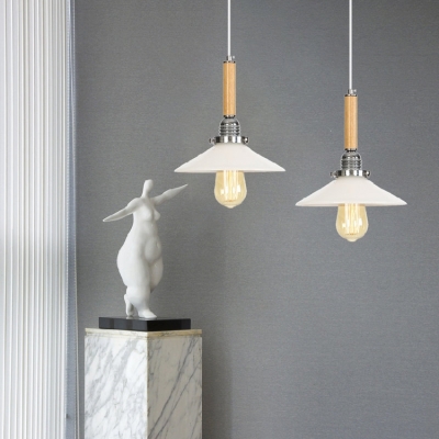 Single Light Pendant Light Antique Glass Hanging Lamp for Foyer Dining Room