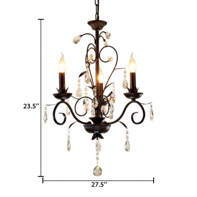 Candle Ceiling Pendant Kitchen 3/6/8 Lights Vintage Chandelier with 12