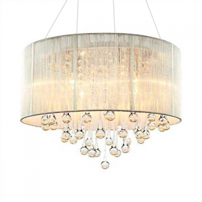 Clear Crystal Round Pendant Lighting with 53