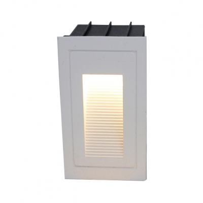 1 Pack Waterproof Wall Lighting Easy Install Step Light in Warm/White for Fence Pathway