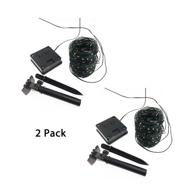100 LED Solar Powered Twinkle Lights 2 Pack 39ft Hanging String Lights in Warm/White