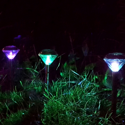 Solar Lights Outdoor 4-Pack 0.1W Waterproof Powered Landscape Light with Spike Stand for Pathway