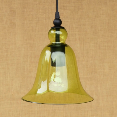 Height Adjustable Bell Pendant Light Kitchen Single Light Vintage Ceiling Hanging with 47