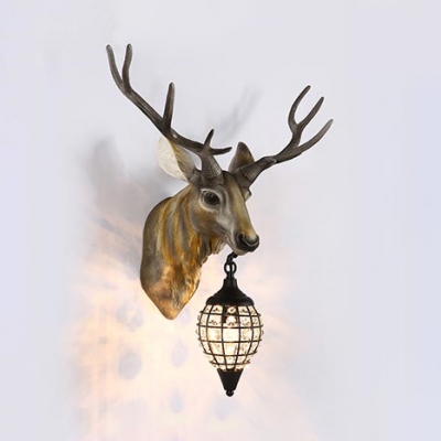 Elk Designed Indoor Wall Light Clear Crystal 1 Light Antique Wall Sconce for Living Room