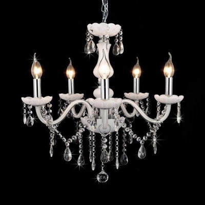 White Candle Chandelier with 12